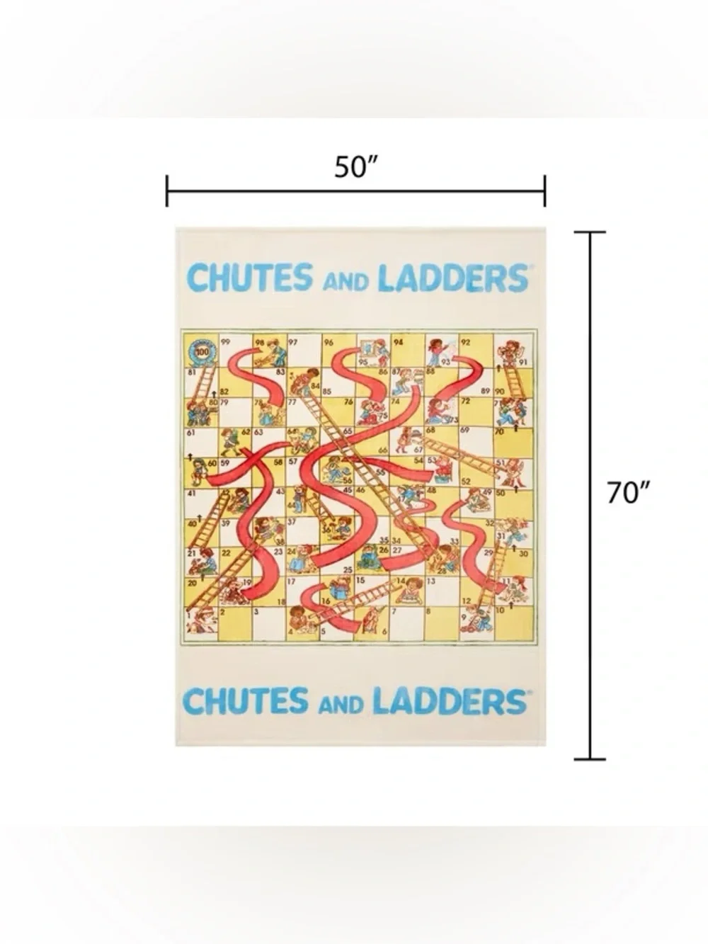 Chutes and Ladders Licensed Classic Boxed Board Game Silk Touch Throw, 50